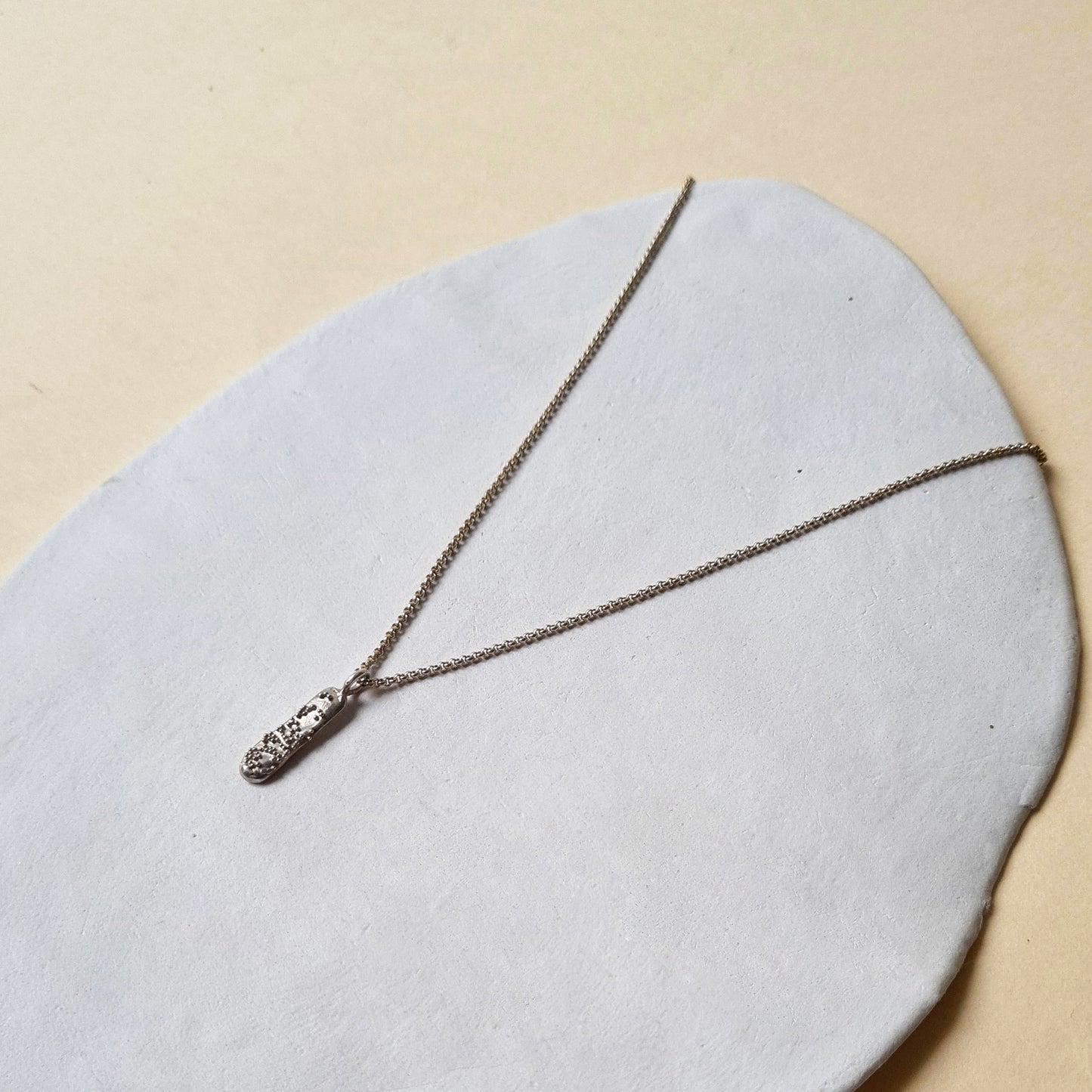 CORALINE - Collana in argento 925 con ciondolo a goccia allungata e bollicine