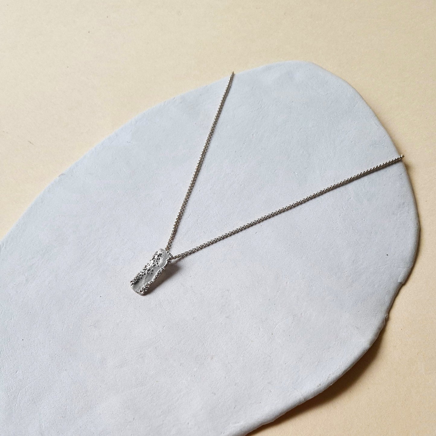 CORALINE - Collana in argento 925 con ciondolo rettangolare