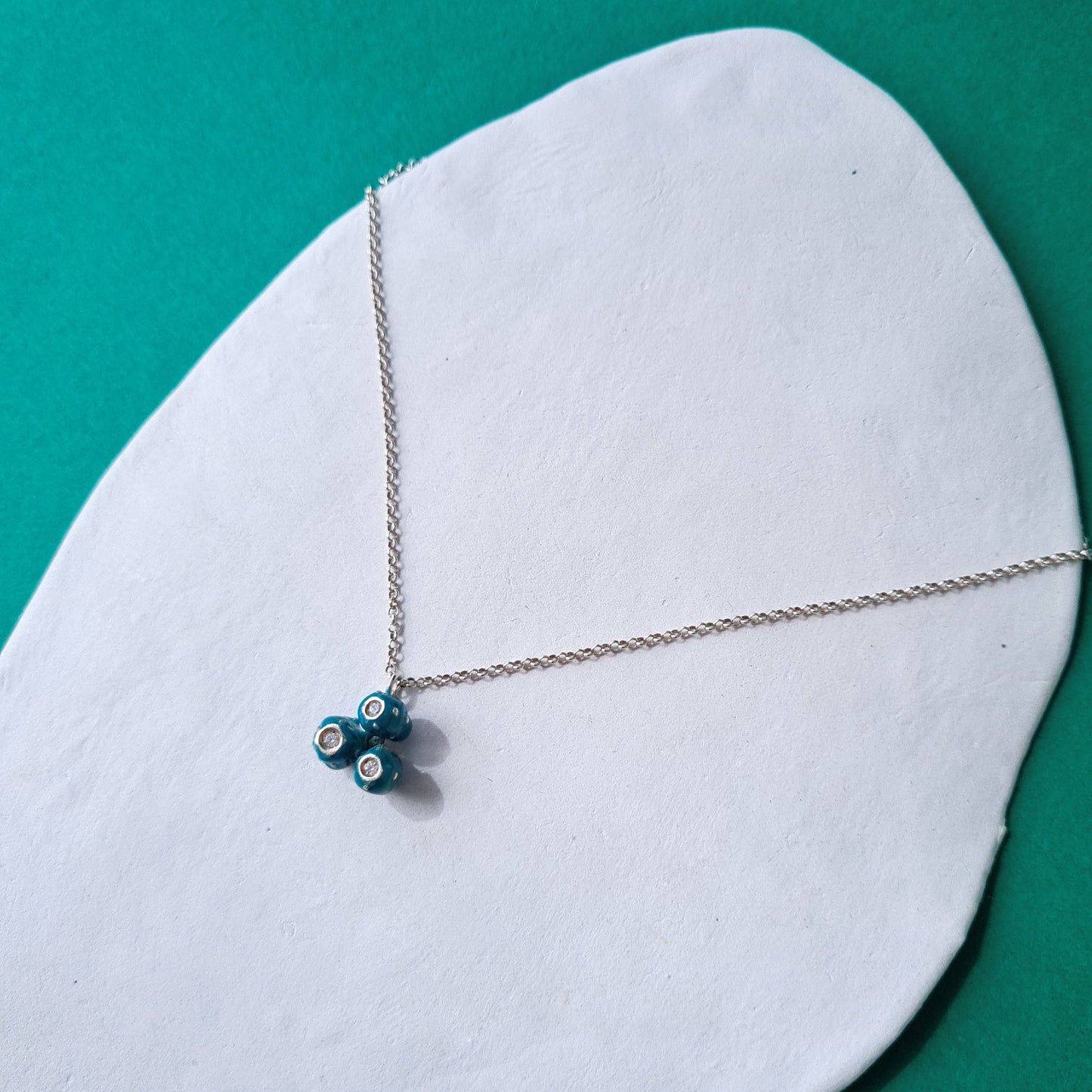 FICHI D'INDIA da ordinare - Collana in argento 925 con fichi bouquet