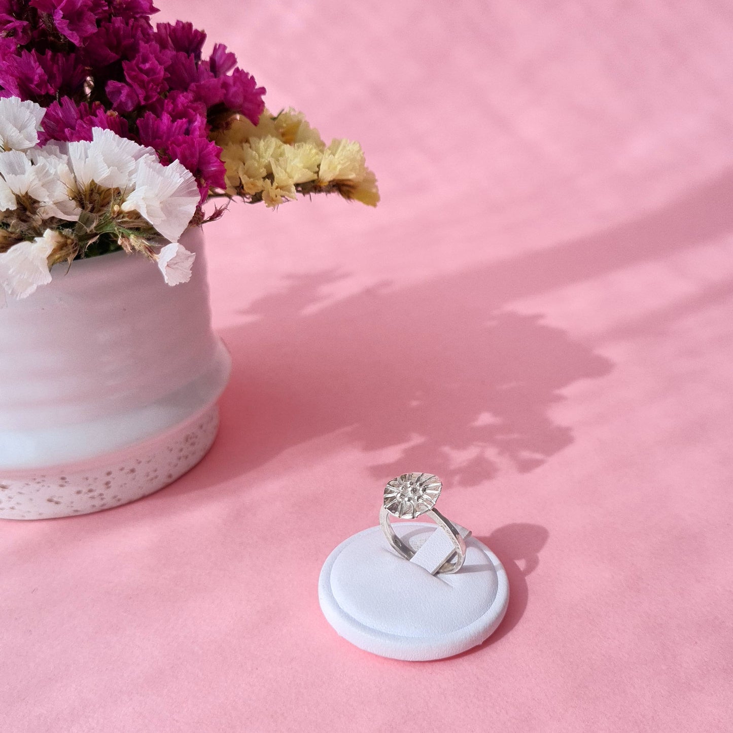 2D FLOWERS da ordinare - Anello in argento 925 con fiore mini